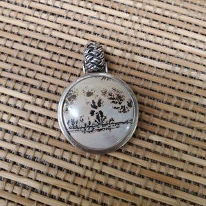 Sterling WK Dalmatian Jasper 925 Whitney Kelly Pendant